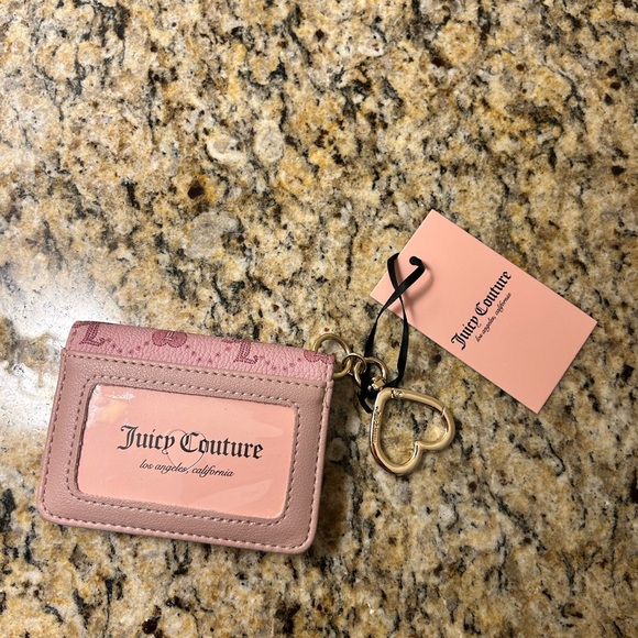 Juicy Couture Pink Card Holder with Heart Keyring - Picture 2 of 4